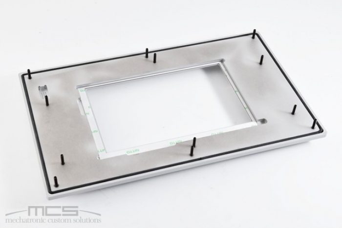 cornice display in alluminio per elettronica